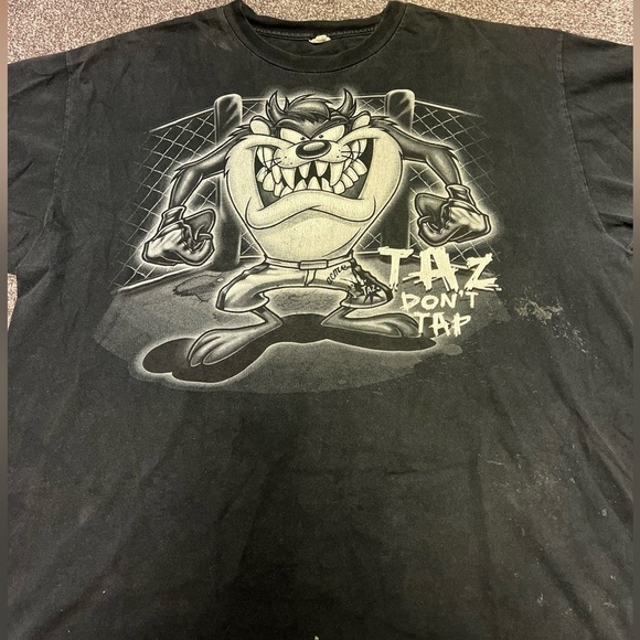 Alstyle Other - Looney Tunes T-shirt XXL Taz Don't Tap Vintage Y2K black mens Tasmanian Devil